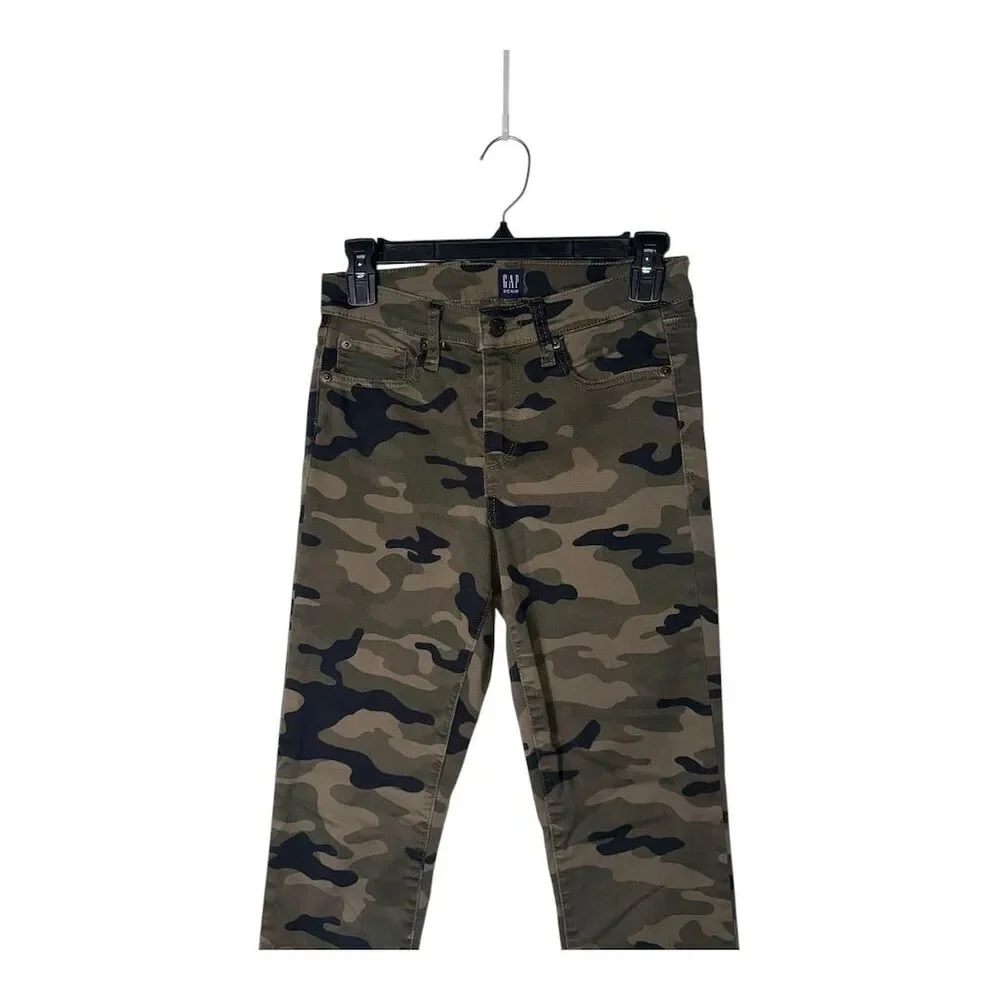 2026. Gap Women's Skinny Fit Camo Jeans Size 27 Multicolor Mid Rise‎ Denim